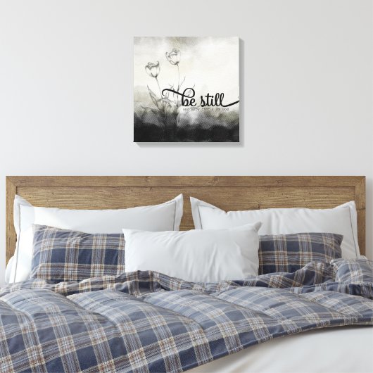 Nog steeds bijbelprijsopgave met Tulks Canvas Afdruk (Insitu (Slaapkamer))