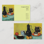 Nog steeds blauw elegenbrood, aardewerk en visitekaartje (Voorkant / Achterkant)