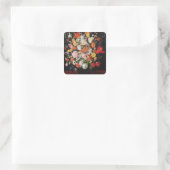 Nog steeds bloemen, 1610's vierkante sticker (Tas)