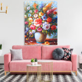 Nog steeds bloemen in de lucht canvas afdruk (Insitu (Woonkamer))