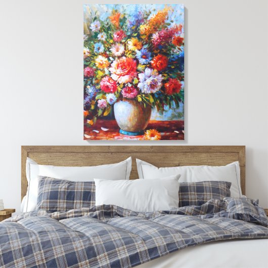 Nog steeds bloemen in de lucht canvas afdruk (Insitu (Slaapkamer))