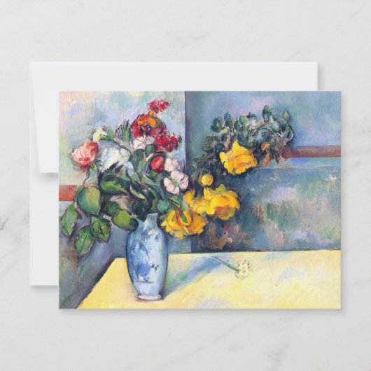 Nog steeds bloemen in een vaas van Paul Cezanne (Voorkant)