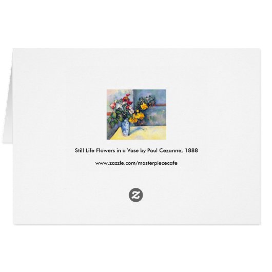 Nog steeds bloemen in een vaas van Paul Cezanne (Achterkant Horizontaal)