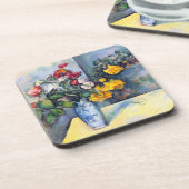 Nog steeds bloemen in een vaas van Paul Cezanne Bier Onderzetter (Linkerzijde)