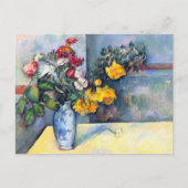 Nog steeds bloemen in een vaas van Paul Cezanne Briefkaart (Voorkant)