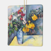 Nog steeds bloemen in een vaas van Paul Cezanne Keramisch Ornament (Links)