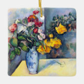 Nog steeds bloemen in een vaas van Paul Cezanne Keramisch Ornament (Voorkant)