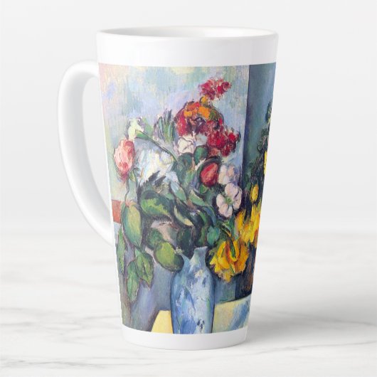 Nog steeds bloemen in een vaas van Paul Cezanne Latte Mok (Linkerhoek)