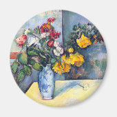 Nog steeds bloemen in een vaas van Paul Cezanne Magneet (Voorkant)