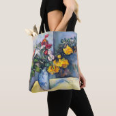 Nog steeds bloemen in een vaas van Paul Cezanne Tote Bag (Dichtbij)