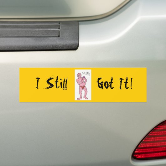Nog steeds. bumpersticker (Op auto)