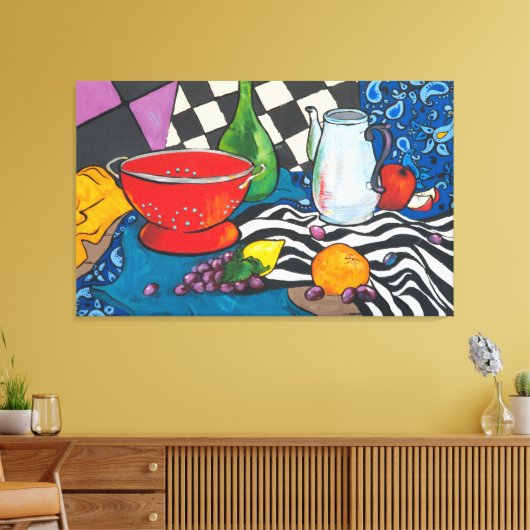 Nog steeds creatieve fruitwandkunst canvas afdruk (Insitu (Woonkamer))