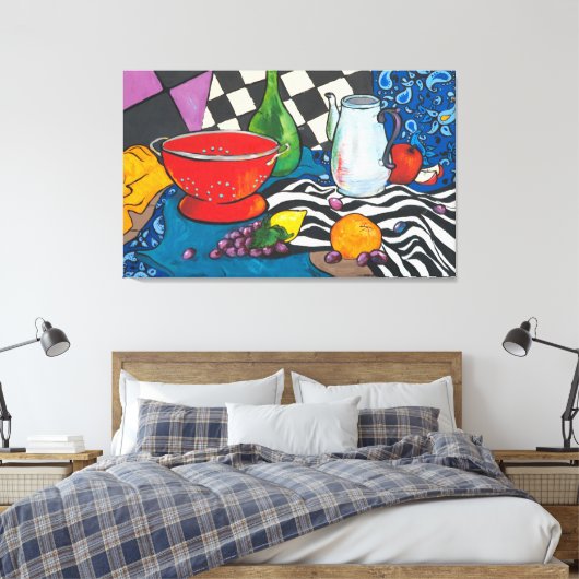 Nog steeds creatieve fruitwandkunst canvas afdruk (Insitu (Slaapkamer))