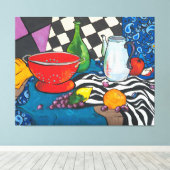 Nog steeds creatieve fruitwandkunst canvas afdruk (Insitu (Houten vloer))