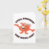 Nog steeds de Kool-aid Sticker drinken Kaart (Gele Bloem)