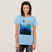 "Nog steeds diep water" blauw Aqua Inspirerend T-shirt (Voorkant volledig)