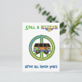 Nog steeds een hippie na al die jaren briefkaart (Staand voorkant)