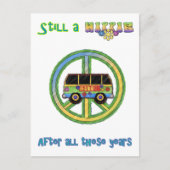 Nog steeds een hippie na al die jaren briefkaart (Voorkant)