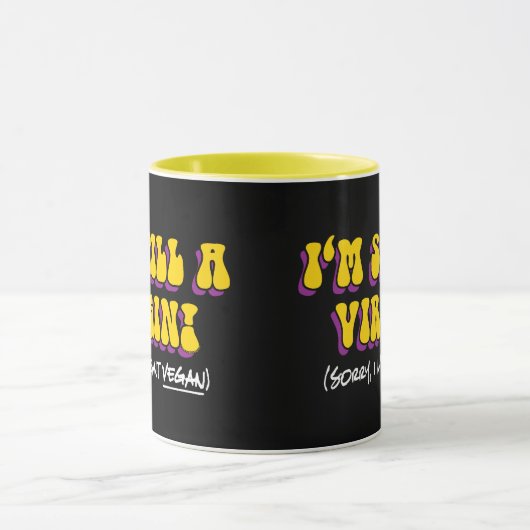 Nog steeds een maagd - ik bedoel Vegan! Funny Vege Mok (Midden)