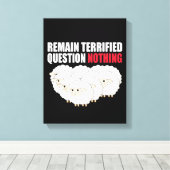 Nog steeds een terechte vraag... canvas afdruk (Insitu (Houten vloer))