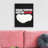Nog steeds een terechte vraag... canvas afdruk (Insitu (Woonkamer))