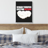 Nog steeds een terechte vraag... canvas afdruk (Insitu (Slaapkamer))