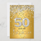 Nog steeds Fabulous 50 Gold Silver Streamers 50th  Kaart (Voorkant)