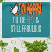 Nog steeds Fabulous 60th Birthday Penguin Theedoek (Gevouwen)