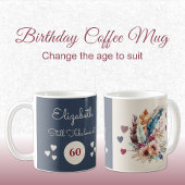 Nog steeds fantastisch op 60 verjaardag bloemenbla koffiemok