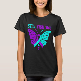 Nog steeds Fighting Happy Suicide Awareness Suppor T-shirt