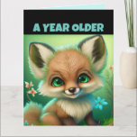 NOG STEEDS FOXY! BIRTHDAY WIFE HUSBAND SWEETHEART KAART<br><div class="desc">EEN JAAR OUDER,  MAAR NOG STEEDS VOORAF! GEEF DE KAARTEN VAN DE VERDAGEN. PER KUSTMATIGE KUNST.</div>