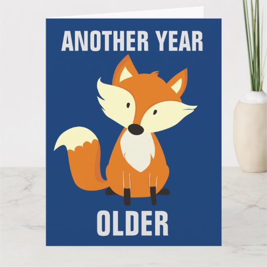 NOG STEEDS FOXY! FOX HAPPY BIRTHDAY GROTE KAARTEN (Voorkant)