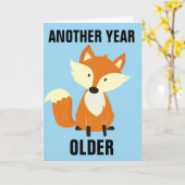 NOG STEEDS FOXY! FOX HAPPY BIRTHDAY-KAARTEN KAART (Gele Bloem)