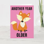 NOG STEEDS FOXY! OVERSIZED HAPPY BIRTHDAY FOX KAAR KAART (Voorkant)
