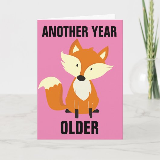NOG STEEDS FOXY! OVERSIZED HAPPY BIRTHDAY FOX KAAR KAART (Voorkant)