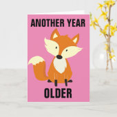 NOG STEEDS FOXY! OVERSIZED HAPPY BIRTHDAY FOX KAAR KAART (Gele Bloem)