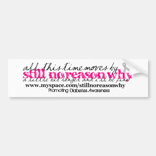 Nog steeds geen reden waarom tekst bumpersticker (Voorkant)