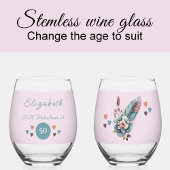 Nog steeds geweldig bij 50 Voeg naam bloemengroen  Wijnglas Zonder Voet