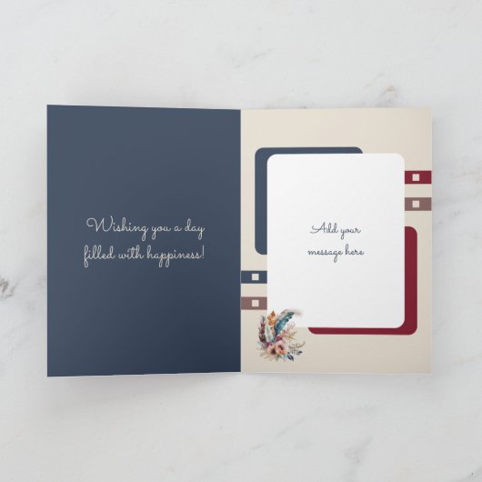 Nog steeds geweldig bij 60 Voeg naam toe bloemenbl Kaart (Binnen)