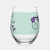 Nog steeds geweldig bij 70 naam paarse groen wijnglas zonder voet (Links)