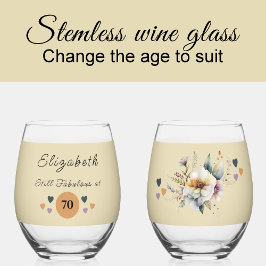 Nog steeds geweldig bij 70 voeg naam bloemensinaas wijnglas zonder voet
