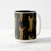 nog steeds golfers 50-59 tweekleurige koffiemok (Voorkant rechts)