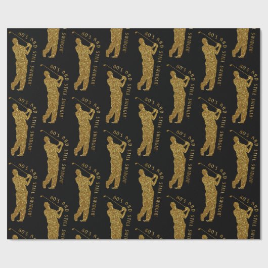 nog steeds golfers 80-89 cadeaupapier (Vlak)