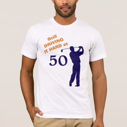Nog steeds hard op 50 Golfer T-shirt (Voorkant)