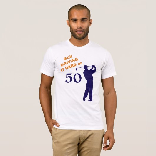 Nog steeds hard op 50 Golfer T-shirt (Voorkant volledig)
