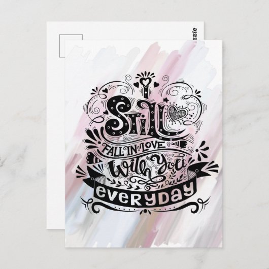 Nog steeds Herfst in Love Day Briefkaart Waterverf (Voorkant / Achterkant)