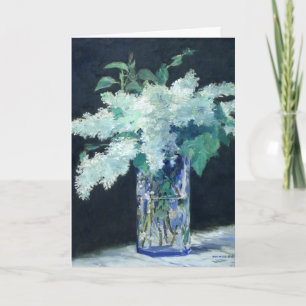 Nog steeds het leven Lila Bouquet door Manet Impre Kaart