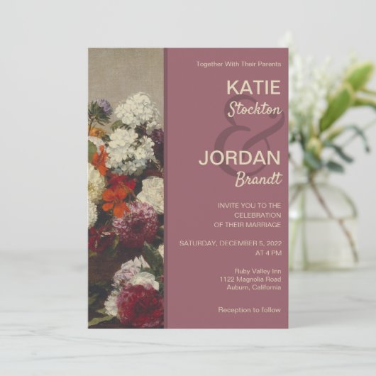 Nog steeds het leven met Flowers Weddenschap Kaart (Staand voorkant)