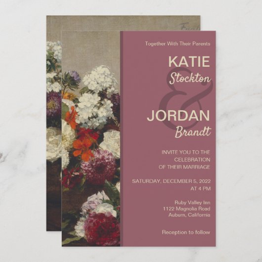 Nog steeds het leven met Flowers Weddenschap Kaart (Voorkant / Achterkant)