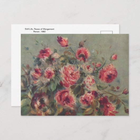 Nog steeds het leven, Rozen van Wargemont door het Briefkaart (Voorkant / Achterkant)